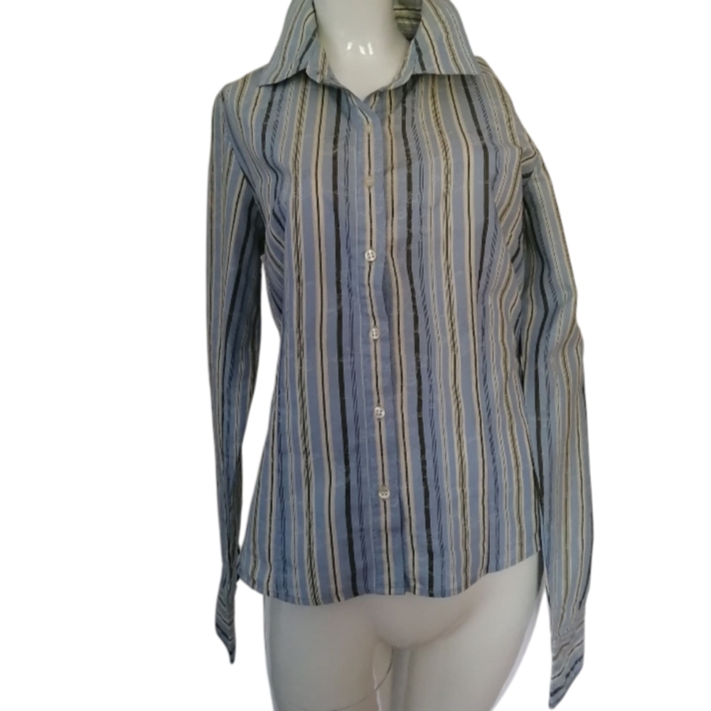 Reitmans Multicolor Striped Button-Up Blouse